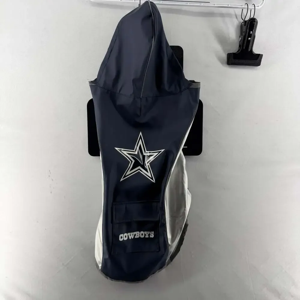 1376 NFL Official Team Pet Wear Dallas Cowboys Hooded Rain Jacket Size Large